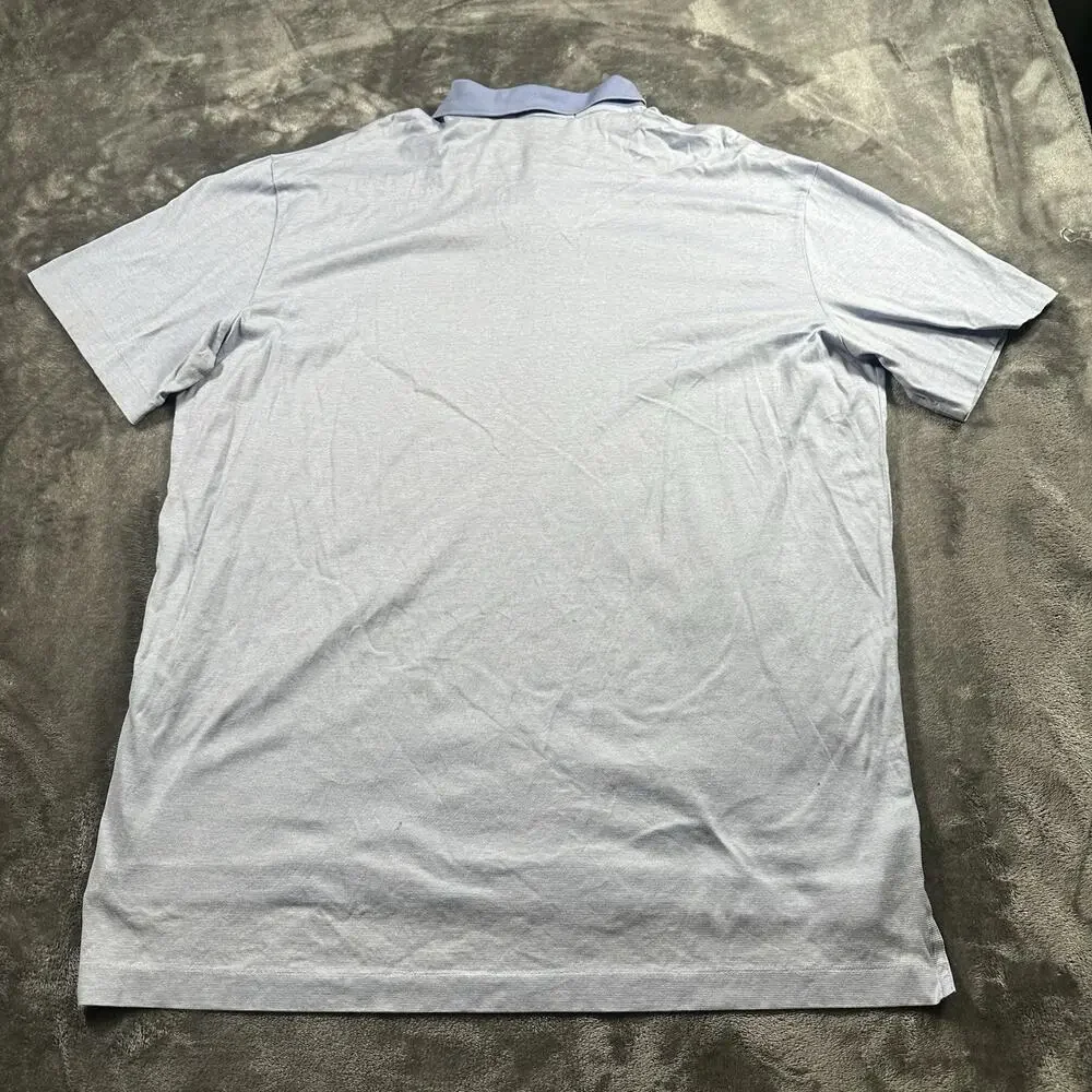 Polo Ralph Lauren Shirt Mens Large Blue Striped Classic Fit‎ Polo Rugby Preppy
